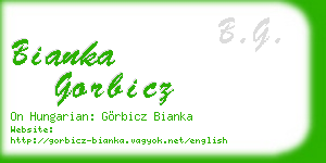 bianka gorbicz business card
