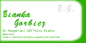 bianka gorbicz business card